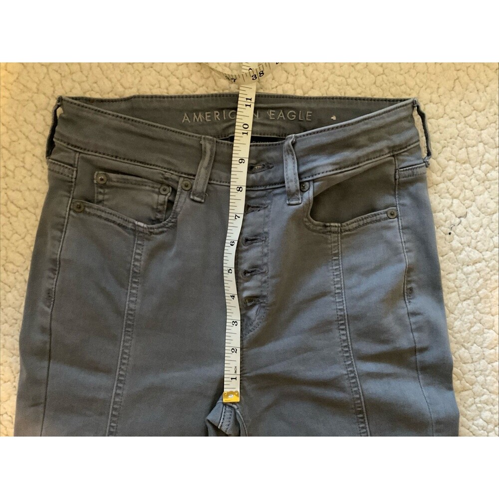 American Eagle, NE(X)T Level Stretch, Hi-rise Jegging, Gray, Size: 4 - Picture 6 of 7